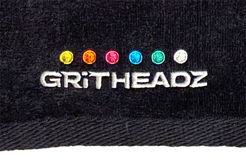 Embroidered Hand Towel - 11" x 18" - Black