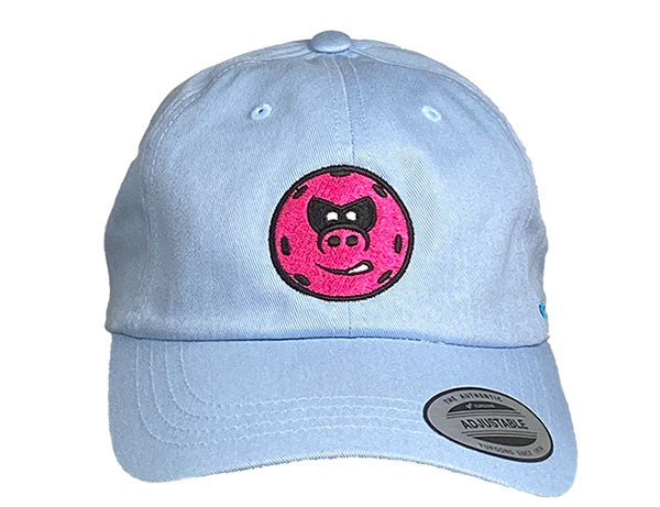 Ed Yeti - Dad Hat - Lt Blue w Pink Ed