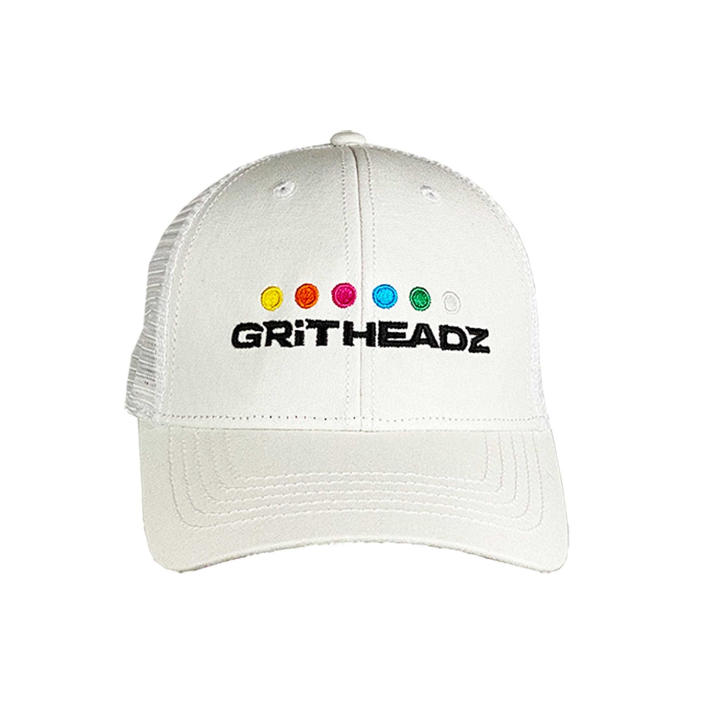 Trucker Hat w/ ponytail opening — White