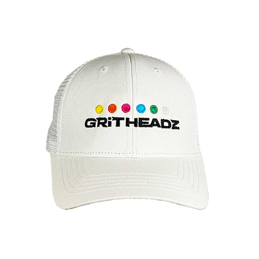 Trucker Hat w/ ponytail opening — White