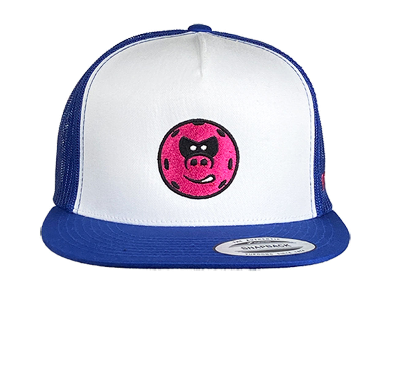 Ed Yeti - Flat Brim Trucker - White/Royal