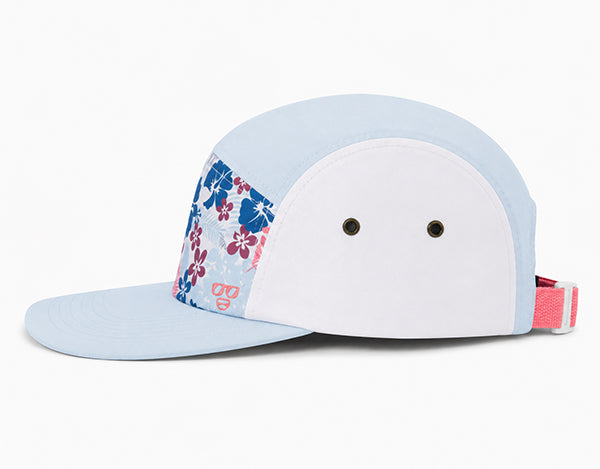 Gritheadz - Performance Hat - Lt Blue w Coral - Botanista